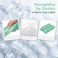 thumbnail image 5 of Wuxiuli 4-Tier Square Mini Ice Cube Tray with Bin and Scoop, 5 of 6