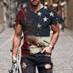 thumbnail image 1 of Tops para hombre, blusas y camisas de manga corta con cuello redondo para hombre, camiseta con cuello redondo y estampado para hombre, blusa informal de poliéster de manga corta a la moda para hombre., 1 of 5