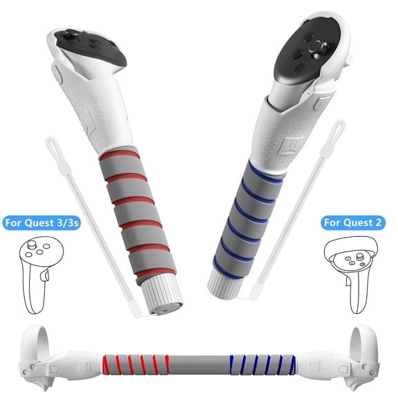 3 in 1 Gorilla Tag Long Arms for Meta Quest 3S/3 and Oculus Meta Quest 2,Beat Saber Handles Attachment/Golf Club Extension Grips for VR Sticks Controller Accessories,Enhance VR Game Experience