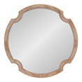 thumbnail image 3 of Kate and Laurel Susannah Round Scallop Mirror, 28, Natural Wood, Scalloped Rounded Statement Mirror for Mantle, 3 of 8