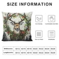 thumbnail image 5 of COMIO  Home Decoration Throw Pillow Covers Birch Tree Forest with a Woodland Christmas Deer Pillowcases Square Two Sides Print, 5 of 5