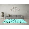 thumbnail image 3 of Ahgly Company Indoor Rectangle Solid Light Blue Modern Area Rugs, 7' x 10', 3 of 4