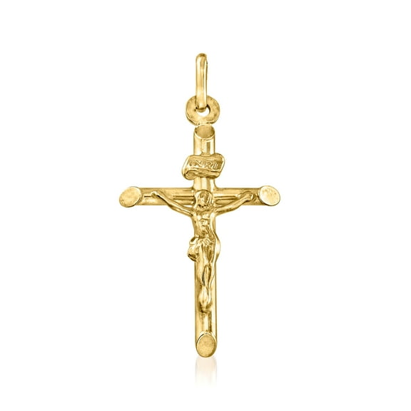 Ross-Simons Italian 14kt Yellow Gold Crucifix Pendant, Women's, Adult