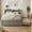 Gray, variant on VECELO Full Bed Frame with Trundle and Storage Bookcase, Platform Full Size Bed with Pull Out Trundle, Solid Wood Trundle Bed with Headboard and Footboard, No Box Spring Needed, Espresso