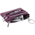 thumbnail image 4 of LAICAIW Women's Genuine Leather Coin Purse Mini Pouch Change Wallet with Keychain,Purple, 4 of 6