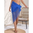 thumbnail image 4 of Pareos de Playa Bohemios para Mujer, Pareos de Transparente para Bikini, Faldas para Trajes de Baño. Azul Talla Única, 4 of 8