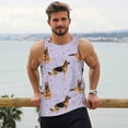thumbnail image 6 of Goofa German Shepherd Dog Pattern Men's Workout Tank Top Slim-Fit Tank Quick Dry Fit Muscle Tank Top Beach Tank Top Bodybuilding Sleeveless T Shirt-XX-Large, 6 of 7
