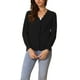 thumbnail image 1 of Suéter Cardigan INSPIRE CHIC para mujer, con cuello en V, de manga larga, abierto, de punto, boleros y chaquetas, tama?o S, color negro, 1 of 1