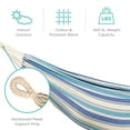 thumbnail image 3 of Best Choice Products 2-Person Brazilian-Style Cotton Double Hammock Bed w/ Portable Carrying Bag  Ocean, 3 of 7