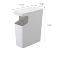 thumbnail image 7 of Yamazaki Home Side Table Trash Can, White, ABS Plastic, 4 gallons, 15 liters, No Assembly, 7 of 7
