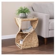 thumbnail image 2 of Water Hyacinth Accent Table, Natural Woven End Table with Shelves, Small Side Table for Living Room, Coastal Farmhouse Decor, 14.25" W x 22.75" H, 2 of 8