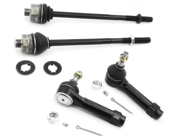 DLZ 6 Pcs Front Suspension Kit-2 Inner 2 Outer Tie Rod End 2 Sway Bar Link Compatible with GMC Yukon & Yukon XL 1500 2001-2006 