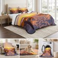 thumbnail image 6 of Full Quilt Set 78''x90'', Summer Beach Lightweight Summer Bedspread Coverlet Set with 2 Pillow Shams, Sunset Nautical Ocean Sea Breathable All Season Quilt Bedding for Bedroom/Guest Room, 6 of 9