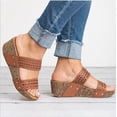 thumbnail image 5 of Sandalias de mujer de tacón alto con cuña estilo verano, cómodas, fáciles de combinar, talla 34-43, 5 of 5