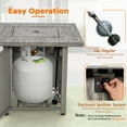 thumbnail image 6 of Costway 28'' Patio Square Fire Pit Table 40,000 BTU Propane Gas Table with Lid & Lava Rocks, 6 of 10