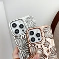 thumbnail image 2 of Compatible with iPhone Case,Luxury Glitter Electroplating Flower Floral [ Drop&Full Body Protection] Shockproof Cover Phone Case (Silver,iPhone 12 Pro Max), 2 of 7