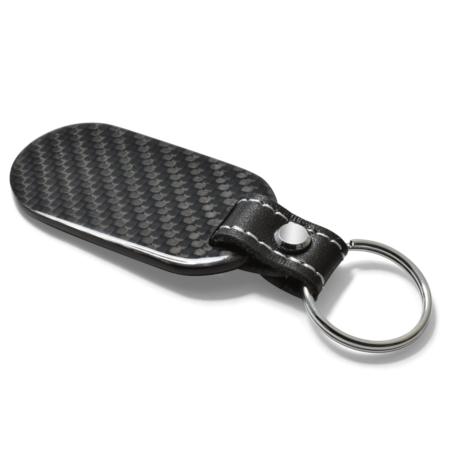 Jeep Compass Real Carbon Fiber Dog-Tag Style Key Chain