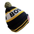 thumbnail image 2 of Aihccy US Flag Boston City Hockey Embroidery Classic Pom Cuff Boston Beanie Hat Cuffed Winter Hat Knit Toque Skull Cap Black, 2 of 7