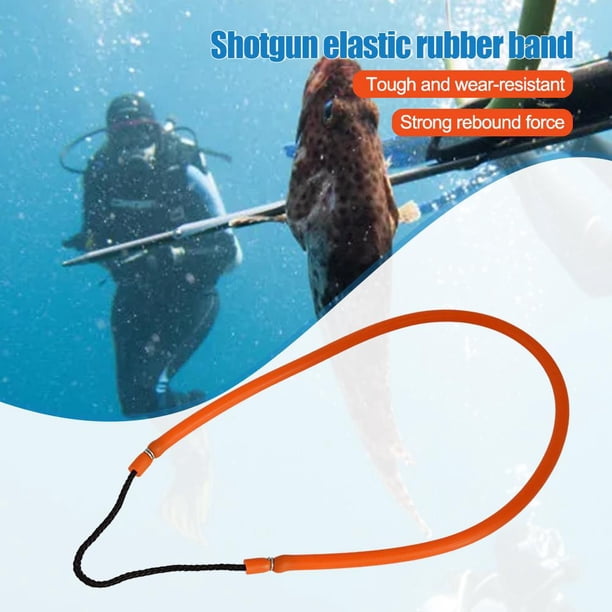 Pértiga Fusil Goma Pesca Mano para Arpón Pesca Submarina Buceo Naranja