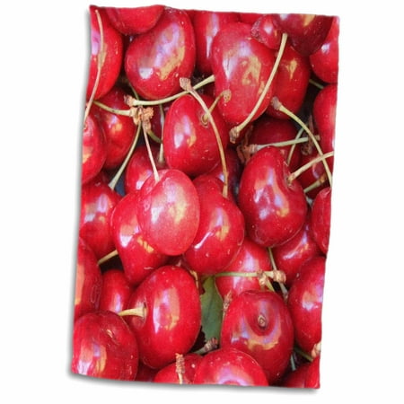 Chix Food Service Towels - 3dRose Red cherries macro food photography - Cherry fruit - shiny bright. Cook cooking kitchen chef gifts - Towel, 15 by 22-inch