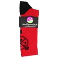 thumbnail image 2 of LAX Lacrosse Socks with Lacrosse Sticks Athletic Crew Socks (Red/Black, Medium), 2 of 2