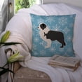 thumbnail image 3 of Winter Snowflake Dog Profile Art Fabric Decorative Pillow, 3 of 4