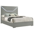 thumbnail image 3 of Ives Queen Panel Bed LED Headboard Grey High Gloss, 3 of 9