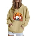 thumbnail image 5 of ZHYou Halloween Sweatshirts For Women Stylish Pumpkin Skull Printed Long Sleeve Drawstring Hoodie Sweatshirt Fall Winter, 5 of 5
