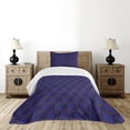 thumbnail image 4 of Ambesonne Dark Blue Quilted Bedspread Set 2 Pcs, Indigo 3D Paint Cubes, Twin Size, Dark Blue and Blue, 4 of 5