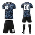 thumbnail image 3 of Kids Printed Soccer Set, Youth Short Sleeve Sports Uniform Kit with T-Shirt, Shorts and Socks for Boys Girls, School Athletic Training & Daily Casual Wear, 3 of 4