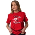 thumbnail image 5 of Be My Valentines Day Heart Love Women's Graphic T Shirt Tees Brisco Brands M, 5 of 6
