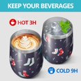 thumbnail image 4 of Christmas 12oz Stainless Steel Insulated Wine Tumbler with Lid and Straw – Double Wall Vacuum Mug for Hot & Cold Drinks, 304 Steel Interior, Sweat-Free Design, 4 of 5