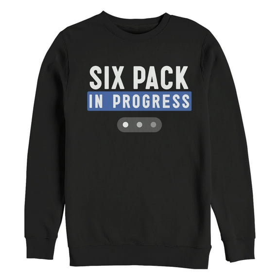 Men's CHIN UP Six Pack in Progress Sweatshirt Black X Large