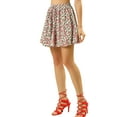 thumbnail image 4 of MODA NOVA Junior's Ruffle Summer Floral Printed Pleated Skirts, 4 of 6
