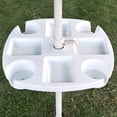 thumbnail image 3 of Cheers US Umbrella Table Tray with 4 Cup Holder 4 Snack compartments - Great for Beach, Patio, Garden, Swimming Pool - Complete with Clip On Hook, 3 of 7