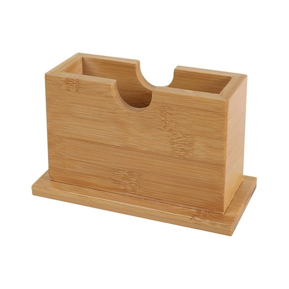 Caja de pañuelos de bambú, tapa para caja de pañuelos faciales, adornos, soporte para papel higiénico Vertical