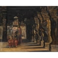 thumbnail image 3 of Gyula Tornai 24x20 Black Modern Framed Museum Art Print Titled - Indian Procession with Elephant, 3 of 5