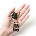 thumbnail image 5 of Goofa Glitch Screaming Skull Printed Rectangular Metal Keychain Bag Charm Floral Charm for Purse Keys Metal Keyring Gift for Women Accessories, 5 of 7