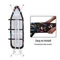 thumbnail image 4 of HELLHERO Colorful Mushroom Pattern Ironing Board Cover Easy Adjustment and Installation 15x54 Inches Elastic Sides Pretective Covers Polyester, 4 of 5