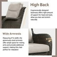 thumbnail image 6 of PARKWELL 3-Piece Patio Wicker Chairs Swivel Rocker Set,Outdoor High Back Swivel Glider Rocking Lounge Chairs with Side Table for Patio Deck Garden,Brown/Beige, 6 of 8