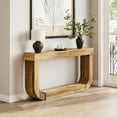 thumbnail image 6 of Fnova 70.9" Long Console Table, 2-Tier Rustic-Modern Storage Wooden Sofa Table with U-Shaped Pedestal for Living Room, Entryway/Hallway/Foyer, 6 of 8