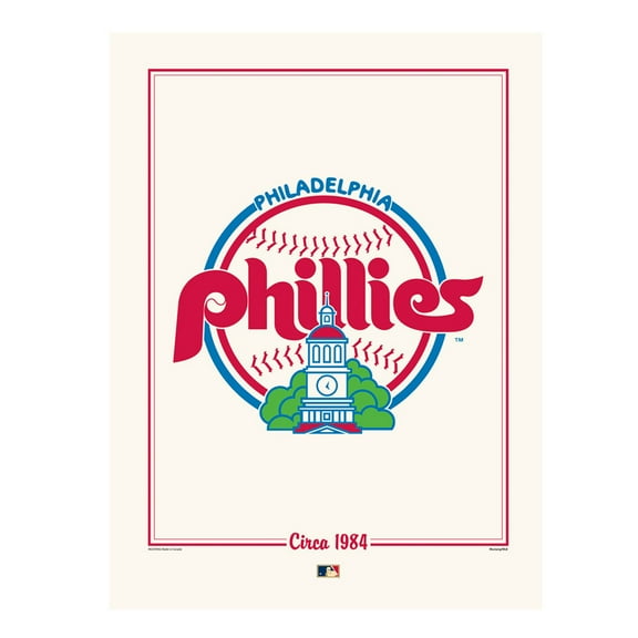 Philadelphia Phillies 12" x 16" 1984 Cooperstown Logo Art Print