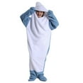 thumbnail image 2 of Soft Cozy Wearable Blanket Hoodie Onesie Sleeping Bag Cartoon Dolphin Onesie Costume Cosplay, 2 of 7