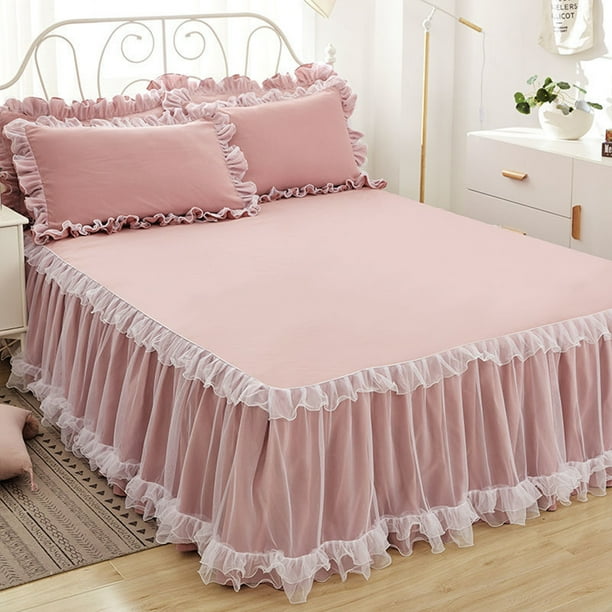 Toystoory de cama con volantes de encaje, duradera y hermosa para cualquier lugar, Funda de colchón antideslizante de ajuste Universal Juegos de cama Como se muestra