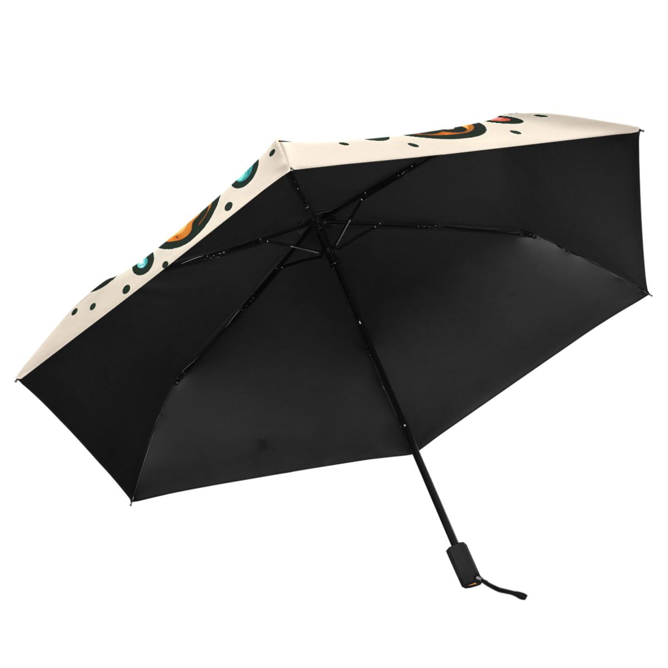 Cute Colorful Donuts Compact Sun Umbrella Windproof Travel Umbrellas for Rain Strong Portable UV Protection