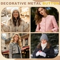 thumbnail image 6 of 20pack Metal Blazer Button, 11mm/0.43" Decorative Round Sewing Shank Buttons, Nautical Style Patterns for Men Women Suit Coat Jacket Uniform, Gold, 6 of 6
