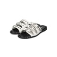 thumbnail image 5 of New Women Leatherette Open Toe Triple Buckle Flat Sandal - 17965, 5 of 6