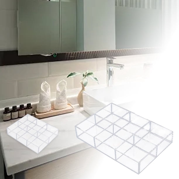 Organizador De Cosméticos Acrílico De Seis Compartimentos. Elegante Almacenamiento De Maquillaje Para Pintalabios Y Productos.