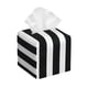 thumbnail image 1 of Fotbe Black And White Stripes Porta Pañuelos Decorativo de Cuero, Caja Cuadrada Moderna para Pañuelos Faciales, Organizador y Dispensador 5x5x5'', 1 of 7
