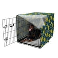 thumbnail image 5 of Fruit Dog Crate Cover, Repetitive Lemons and Flowers Cartoon Print, Easy to Use Pet Kennel Cover Small Dogs Puppies Kittens, 7 Sizes, Petrol Blue Yellow, by Ambesonne, 5 of 6